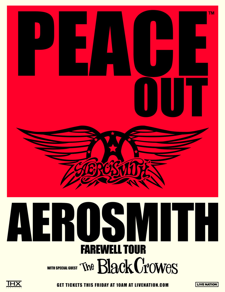 Rock Legends Aerosmith Historic Farewell Tour "PEACE OUT"™ Continues in